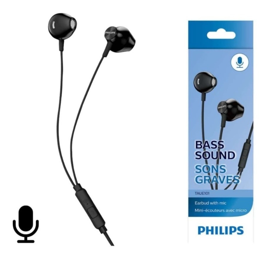 Auriculares Philips Taue100 Aux 3.5mm Cable 1m Backup