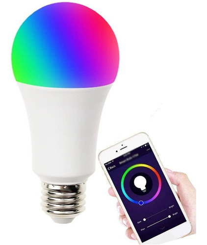Lámpara LED de Mesa 8W Negro WiFi Google Home y  Alexa RGB