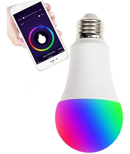 Bombilla inteligente WiFi LED lámpara E27 RGB 2700K cromoterapia   Alexa Google Home